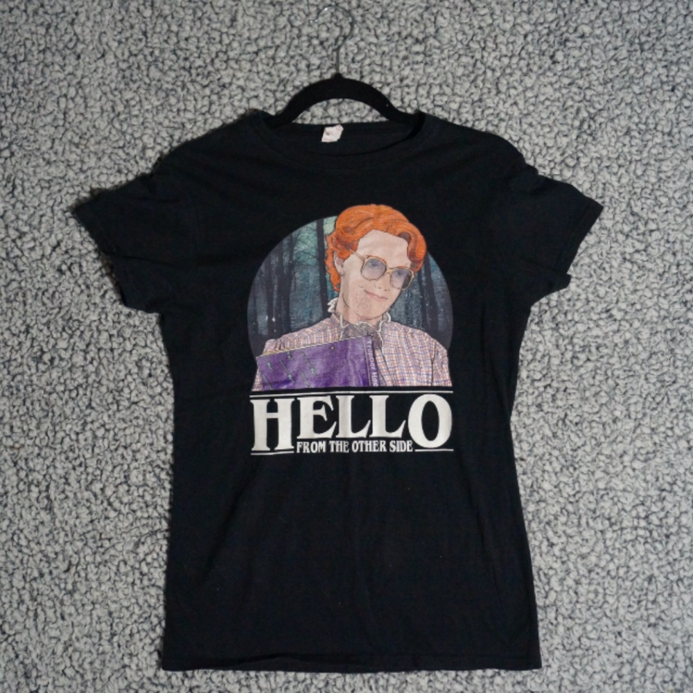Stranger Things Barb Black Graphic Tee